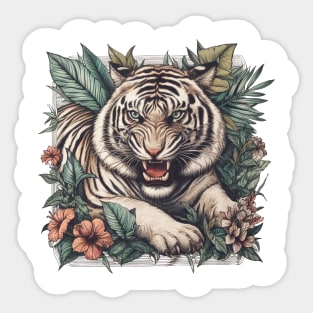 White Tiger Sticker